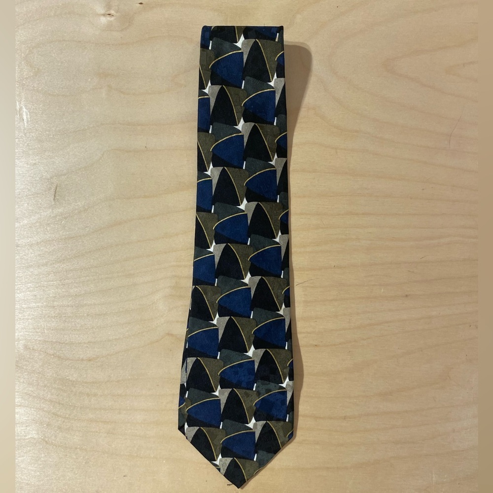 Cellini Uomo Stylish Blue and Black Men's Tie (GZ)